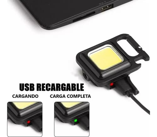 Linterna Frontal Recargable Electroimporta Led De Bolsillo Negro Usb Blanco
