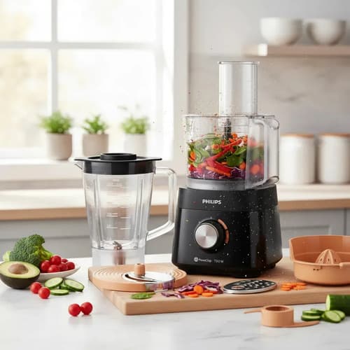 Procesador De Alimentos Philips Hr7302/90 750w Accesorios Ub Negro