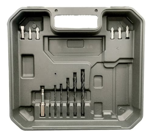 Taladro Atornillador 13mm. 42nm 1400rpm + Batería 20v. + Puntas Mechas | Eurotech Rojo
