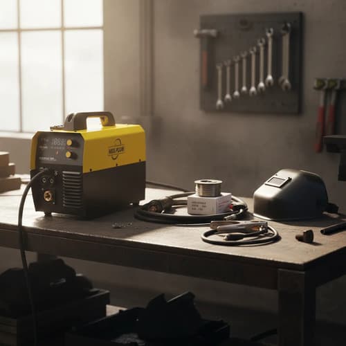 Soldadora Inverter Mig/mma/tig 160a, Suelda C/ Gas O Sin Gas Amarillo