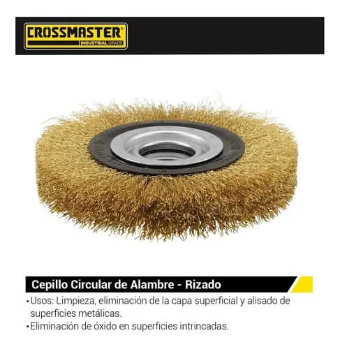 Cepillo Circular De Alambre Rizado Ø 150 Mm Crossmaster