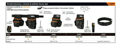 Cinturon De Trabajo Para Porta Herramientas Truper Pohe-1nx