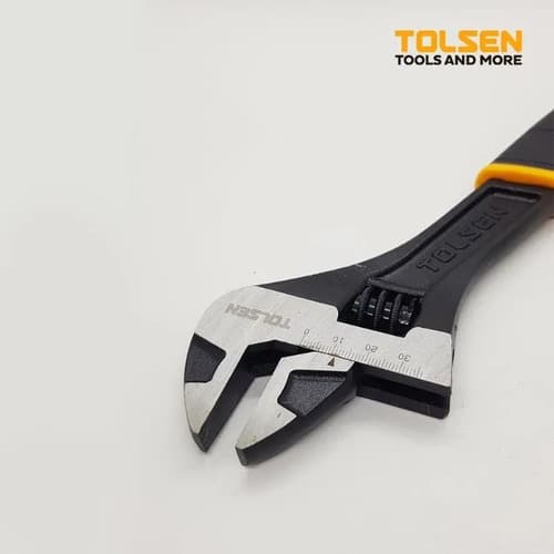 Llave Ajustable Mango Plastico 200 Mm 8 PuLG Tolsen 15309