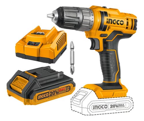 Destornillador Inalámbrico Ingco De 20v Con Batería Y Cargador