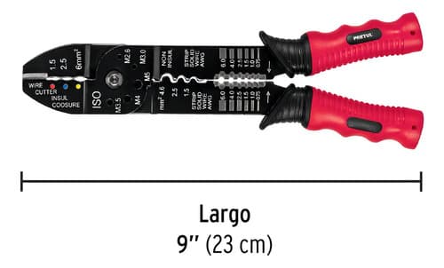 Pinzas Pelacables 9'' Calibre 0.82 A 5.27 Mm Multiuso Pretul