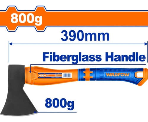 Hacha De Mano 800g 39cm Wadfow Mango Fibra De Vidrio Whm6308