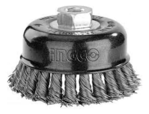 Cepillo Acero Antivibración Copa Trenzado Ingco Wb20755