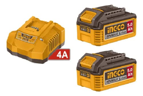 Kit De Cargador Bivolt Fbcpk2513-9 Ingco, 20 V, 5 Ah Y 4 A