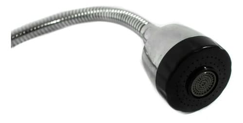 Grifo Metalico Para Mesada C/pico Flexible Lh-2786 Acabado B Plateado Brillante