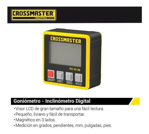 Goniometro Digital Inclinometro Chico Magnetico Crossmaster