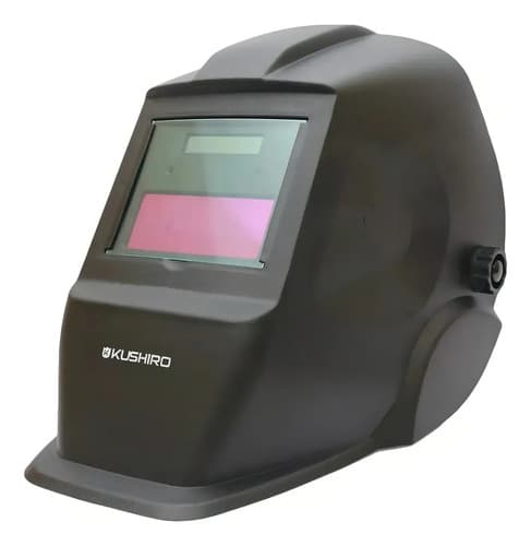 Máscara Fotosensible Para Soldar Kushiro Con Panel Solar Y Batería Negro