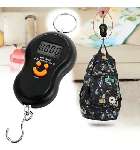 Báscula Digital Tomate 50kg Con Gancho Y Función Tara Para Viaje Y Pesca
