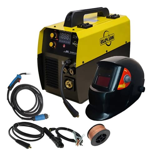 Kit Soldadora Mig Electrodo 200 Amp Gas No Gas Wel Plus Care