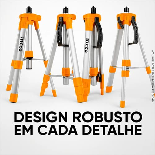 Trípode Ingco Para Niveles Láser Con Ajuste De Altura De 1,2 M