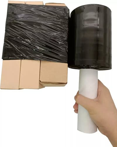Nylon Film Stretch Con Mango Negro Embalaje Pack X 39u X600g Negro