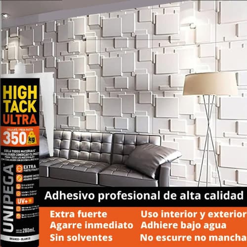 Adhesivo Híbrido Unipega High Tack Blanco De 280 Ml Para Fijación Extrafuerte