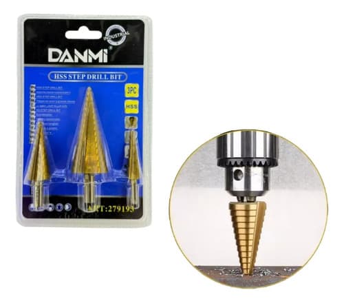 Mechas Escalonadas Acero Titanio Modelo 7 Danmi 4-32mm Juego 3 Piezas