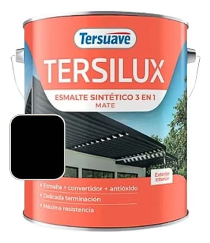 Esmalte Sintetico Negro 3en1 Mate 1/4 Tersuave Bicentenario