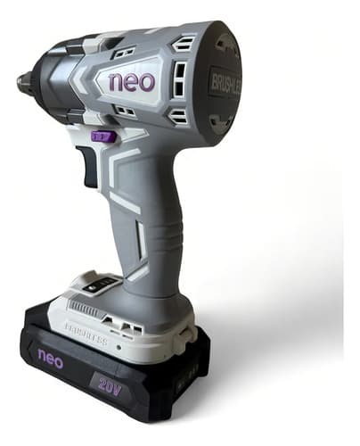 Llave De Impacto 1/2 A Bateria Neo 20v 420n/m 2ah Li1042-20 Color Gris Y Violeta Frecuencia 50 Hz 60 Hz Gris Violeta