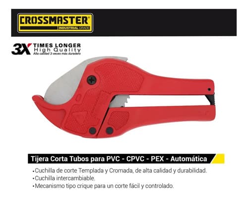 Tijera Corta Tubos Caños 0-42mm Pvc - Automática Crossmaster