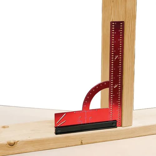 Escuadra Carpentería Milescraft Aluminio 15cm Modelo 8459 Con Bisel Rojo