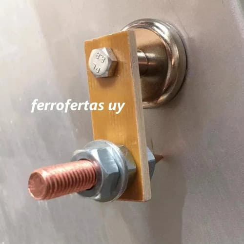Cable De Masa Tierra C/ Imán Soldadora Inverter 2m Borne 9mm Negro