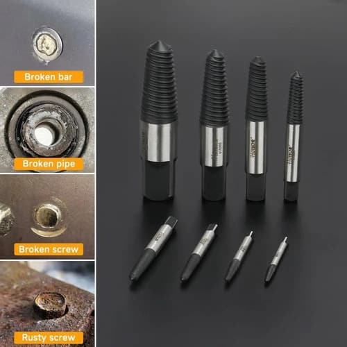 Juego De Extractor De Pernos Rotos De 8 Piezas Hoteche