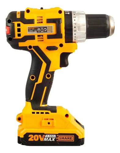 Taladro Inalámbrico Impacto 20v Ingco Brushless 1/2 Pulgadas Amarillo