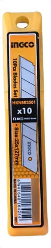 Hojas De Repuesto Para Trincheta Ingco De 25 Mm, Pack De 10