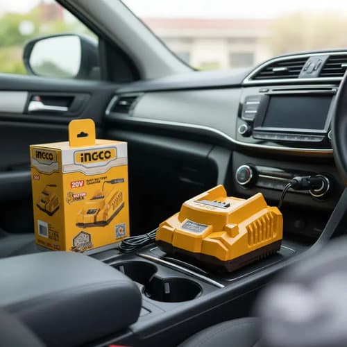 Cargador De Bateria 20v Ingco Para El Cenicero Del Auto