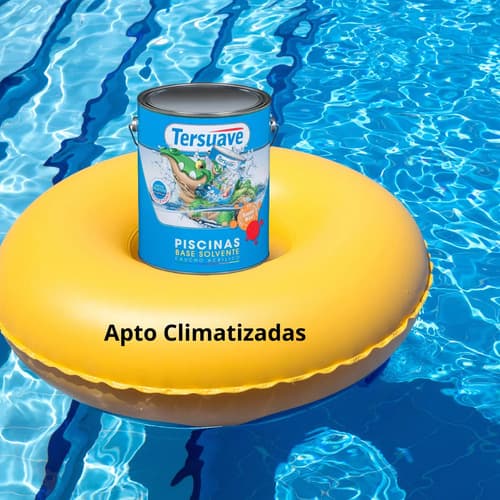 Pintura Pileta Piscina Tersuave Caucho Azul 20 L 160m² Semimate