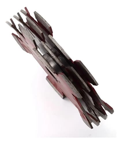 Disco Triple Diamantado Para Acanaladora Equus Color Rojo Frecuencia 50hz