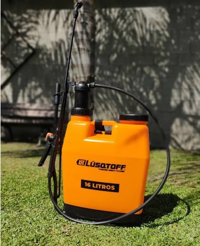 Pulverizador Fumigador Manual Mochila 16 Litros Lusqtoff Color Naranja