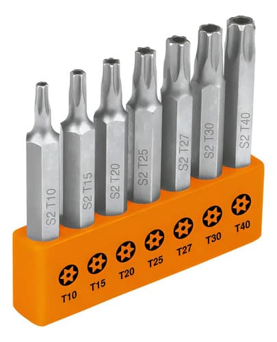 Juego Puntas 2' Torx 7 Pz C/seguro Truper 17813