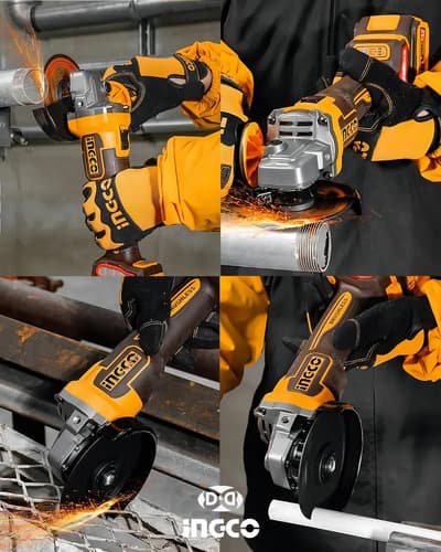 Ingco Industrial Cagli21154 Amoladora Brushless 4 1/2 Color Naranja Claro