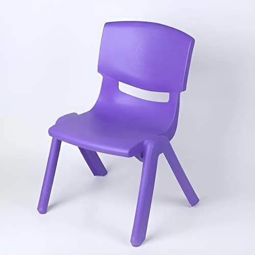 Silla De Plastico Niños - Asiento Iantil - Color Violeta Sin Tapizado