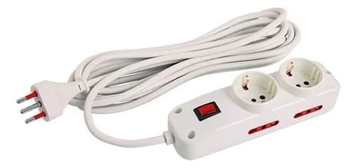 Extensión Conatel 6 Tomas 3m Blanca 10a Modelo 716397 Blanco