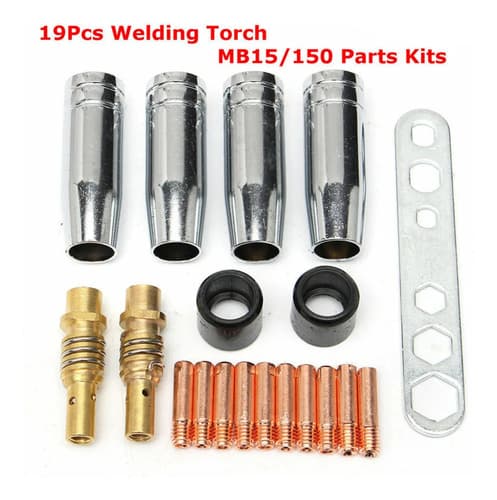 19 Pcs Set Punta Contacto Soldar Microalambre 1mm(0.035) Kit 19pcs