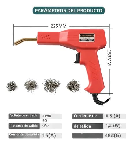 Soldadora De Plásticos 50w Universal Importaciones Con Maletín Rojo