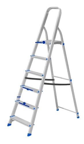 Escalera Familiar Aluminio 6 Escalones 120 Kg Wadfow Wld3h06