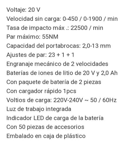 Taladro Percutor Ingco De 20v, 13mm, 2 Bat Y Cargador, Hnt Amarillo Naranja 20v