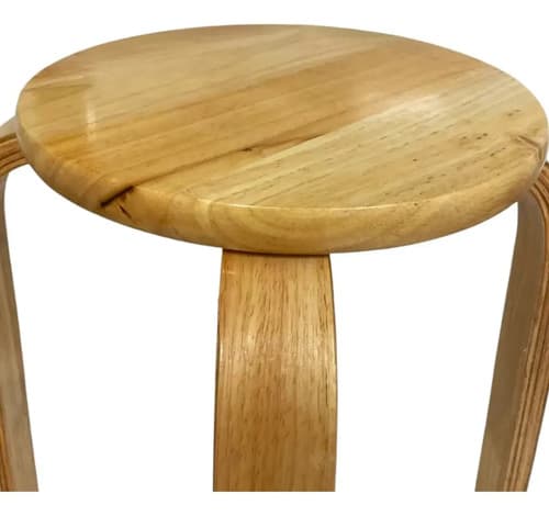Banco Silla Madera Para Adultos - Asiento Banquito Apilable Laqueado Madera
