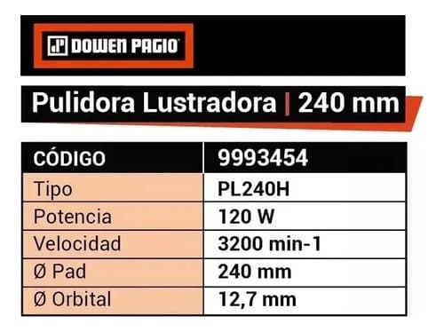 Lustradora Para Autos 120w , 240mm, + Cera Regalo. Hnt