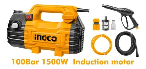 Hidrolavadora 100 Bar Induccion Ingco Hpwr15028 Color Naranja Frecuencia 50 Hz