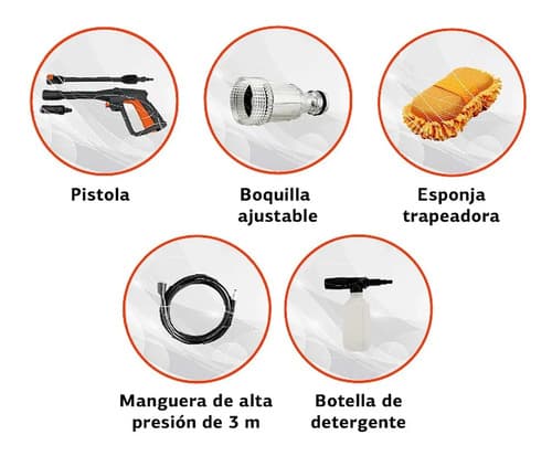 Hidrolavadora Eléctrica Daewoo Dax Dax105-1400 Naranja Y Negra De 1.4kw Con 105bar De Presión Máxima - 50hz/60hz Naranja/negro 50 Hz/60 Hz