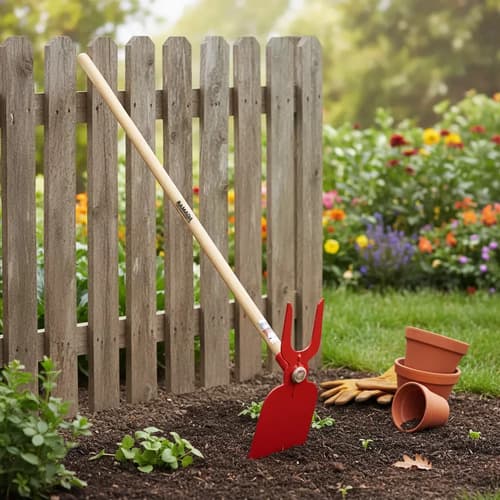 Escardillo Dos Puntas Con Azada Cabo Madera Jardín - Aym