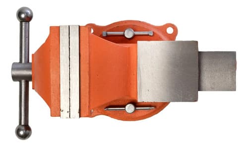 Morsa De Banco Base Giratoria Con Yunque Numero 4 Lusqtoff Naranja