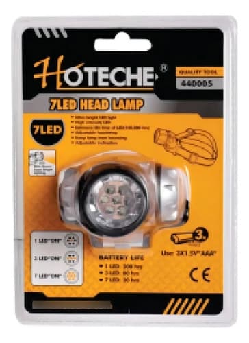 Lámpara De Cabeza Tipo Minero 7 Led Hoteche
