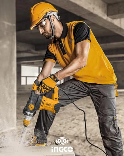 Rotomartillo Ingco Industrial Rh150038 1500w 950rpm 5.5j Amarillo 50/60hz