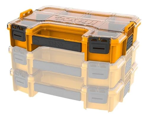 Funda Organizadora De Plástico Ingco 12 Pbx1211, Color Naranja